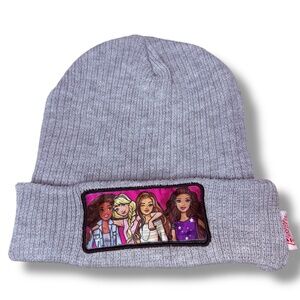Barbie Girls Cuffed Knit Beanie Hat 2016 Gray Barbie & Friends Nostalgic Winter